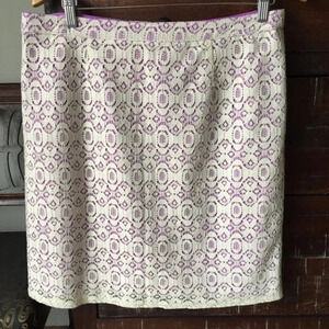 Willi Smith‎ Lace Lavender Pencil Skirt